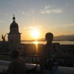 Santiago de Cuba: Sonnenuntergang über dem Hafen